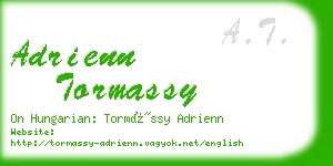 adrienn tormassy business card